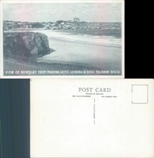 View of Newquay from Marina Hotel looking across Tolcarne Beach Cornwall England