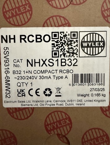 Wylex compact nhxs1b32 rcbo - nhxs1b32,