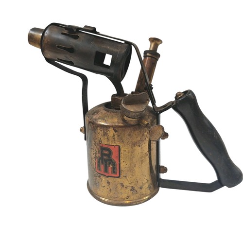 Brass blow torch lamp - brass,