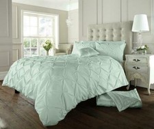 Pintuck Pleated Alford Duvet Cover Set Bedding With Pillowcase All UK Sizes 