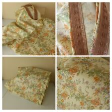 VINTAGE - Single Curtain Rufflette Country Cottage Core Lemon Floral Material