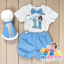 Birthday Cake Smash Romper Handmade Ms Rachel Personalised Baby Outfit