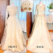 Vintage 1950s Wedding Dress +
