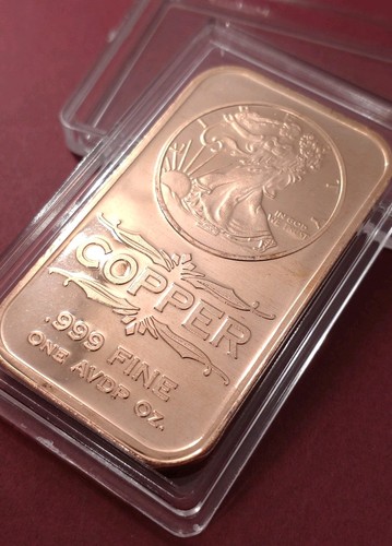 1oz 999 fine copper bar - .999,