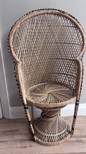 Vintage childs wicker peacock - vintage,