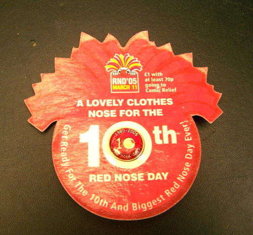 Red nose day pin - pin, badge