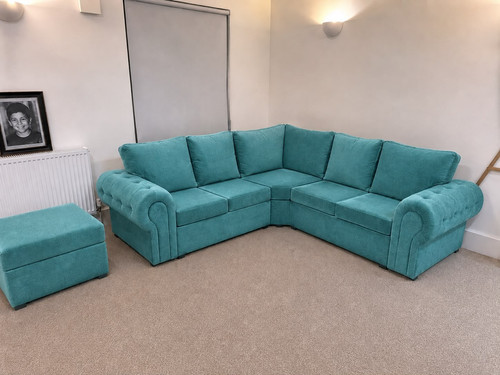 Seater verona sofa - seater, turquoise