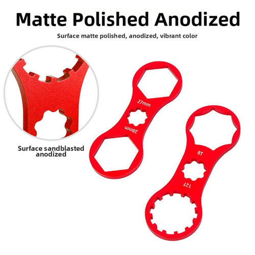 Front fork shoulder wrench - front,