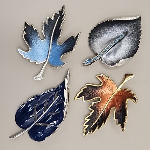 Vintage leaf brooch - vintage, lot