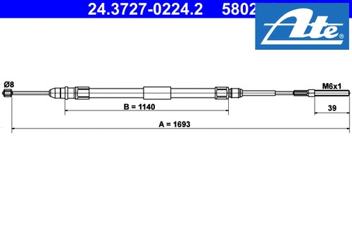 Left rear parking brake pull - left,
