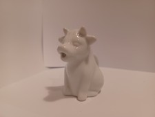 Vintage White Ceramic Cow