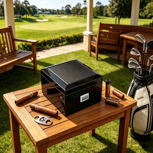 Westwood cigar humidor carbon - westwood,