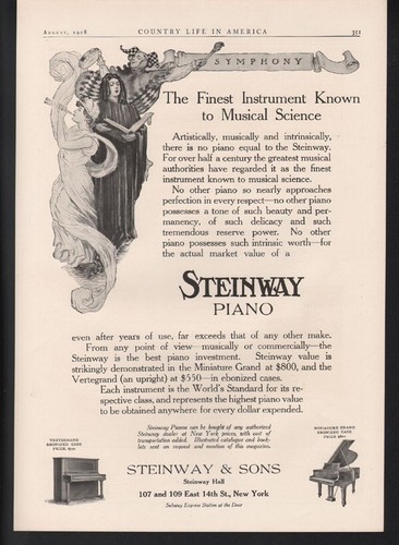 1908 steinway piano music - 1908,