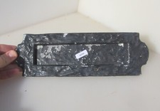 Large Vintage Aluminium Letterbox Letter Box Post Slot Old Fleur Gothic Rustic