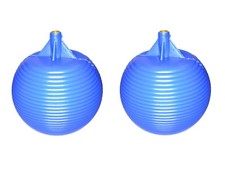 Plastic Round Ball Floats For 1/2" Float Valve / Ballcock 4-1/2" Blue (2 Pack)