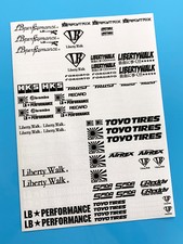 RC 10th scale DRIFT STICKERS decals DRIFTING JDM LIBERTY WALK clear pre cut