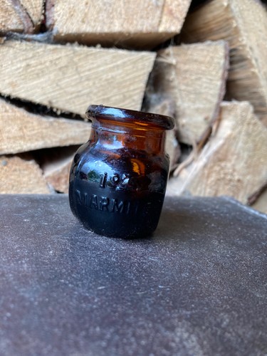 Vintage marmite bottle 1oz - bottle,