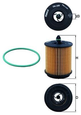 Mahle 258d oil - mahle, ox