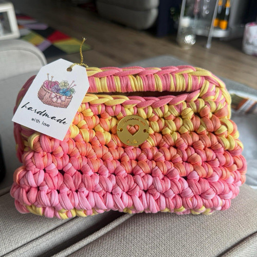 Handmade clutch bag pink - handmade,