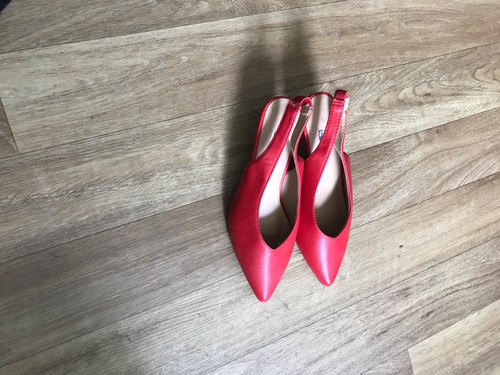 Red sling back kitten - tu, back/kitten