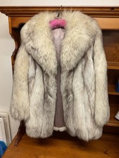 Genuine Silver Fox Fur Coat Size Medium. Unbranded. Great Condition.