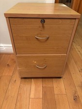 2 drawer wooden filing cabinet assembled