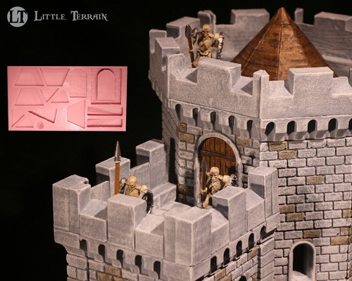 Octagon tower mould - tower, +