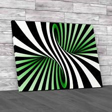 Optical Illusion Green Canvas