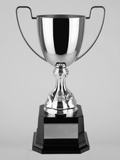 SECCN5H - 14.75in Silver Trophy Metal Plain Nickel Plated Presentation Cup Award