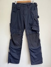 Mascot Workwear Trousers Men Size 32.5 Blue Accelerate Cordura Cargo Hammer Loop