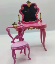 Vintage 90s Barbie Sized Steffi Love Princess Dressing Vanity Table Chair Doll