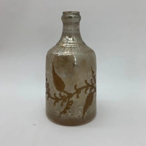 Rustic silver glass bottle - rustic,