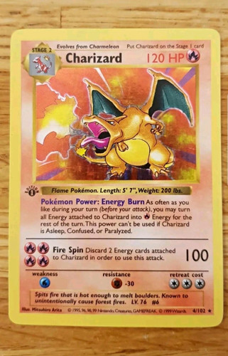 1st edition charizard 102 - 1st, 4/102