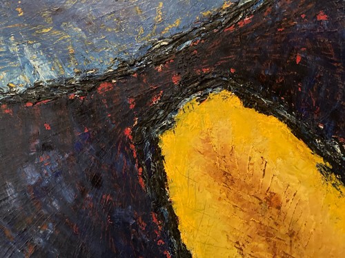 Oil painting panel abstract - painting,