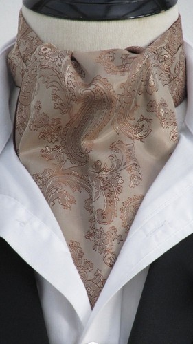 Mens cappucino paisley satin - paisley,