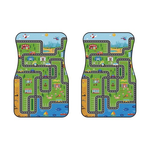 Kids city map rug - map,
