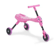 Kids Ride on Scooter Indoor Outdoor 3 Step Folding Portable Three Wheeled Pink