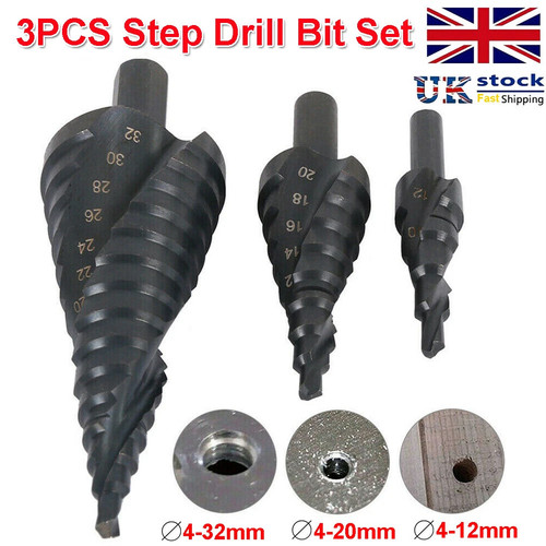 3pcs hss step drill - 3pcs, set