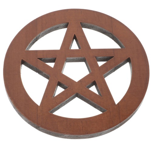 Pentacle ornament wooden altar - ornament,