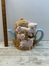 The Leonardo Collection Annie Rowe Pig Sty Farmyard Novelty Pottery Teapot