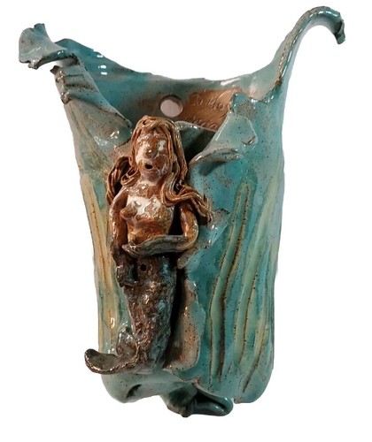 Mermaid water fountain fish - water,