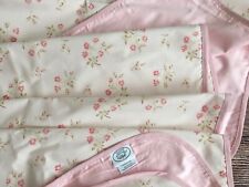 Laura Ashley Vintage Rare English Country Rose Cotton Bedspread 115 x 99 Inches