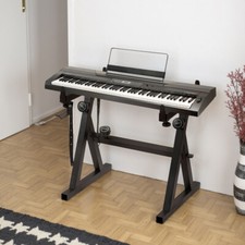 Double Braced Height Adjustable Z Frame Music Piano Keyboard Stand Heavy Duty UK