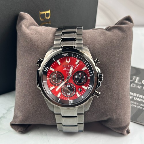 Bulova marine star 98b350 red - star,