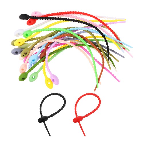 20pcs silicone cable ties - 20pcs,