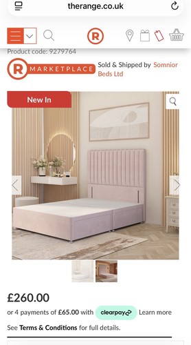 Divan small double bed base - divan,