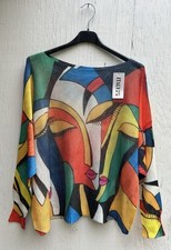 New Italian Picasso Inspired Jumper / Knit Onesize Fits 10-18