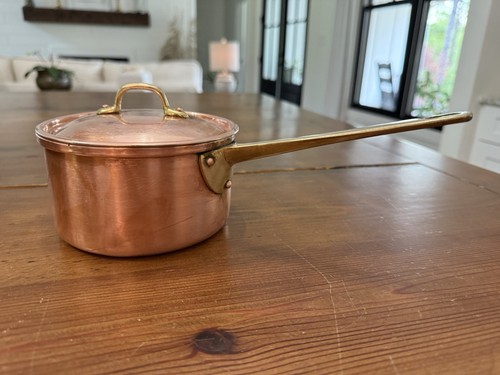 Vtg copper metal with brass - vtg,