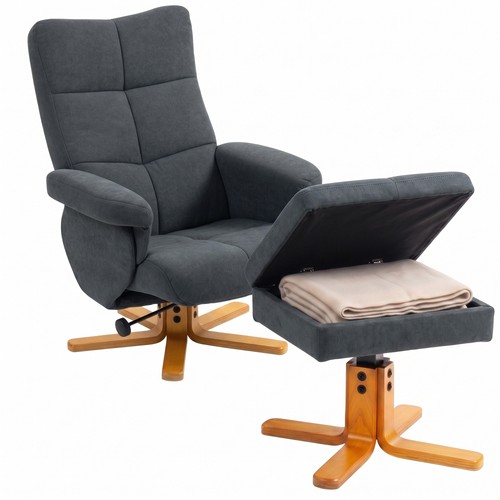 Homcom linen recliner - linen,