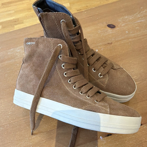 Geox brown suede mid top - geox,